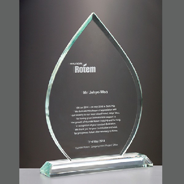 Transparent Crystal Award Trophies