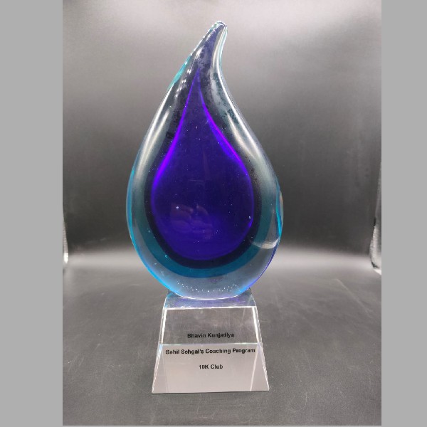 Art Glass Rain Drop Award