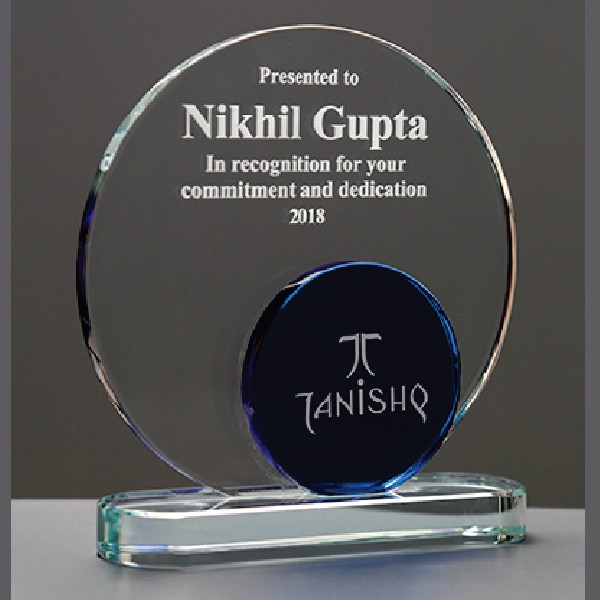 Round Crystal Glass Award