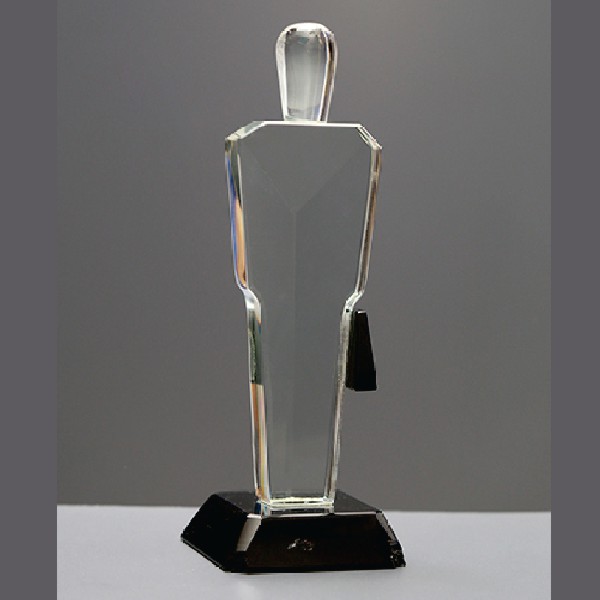 Crystal Man Figure Glass Award