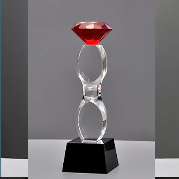 Color Diamond Crystal Trophy
