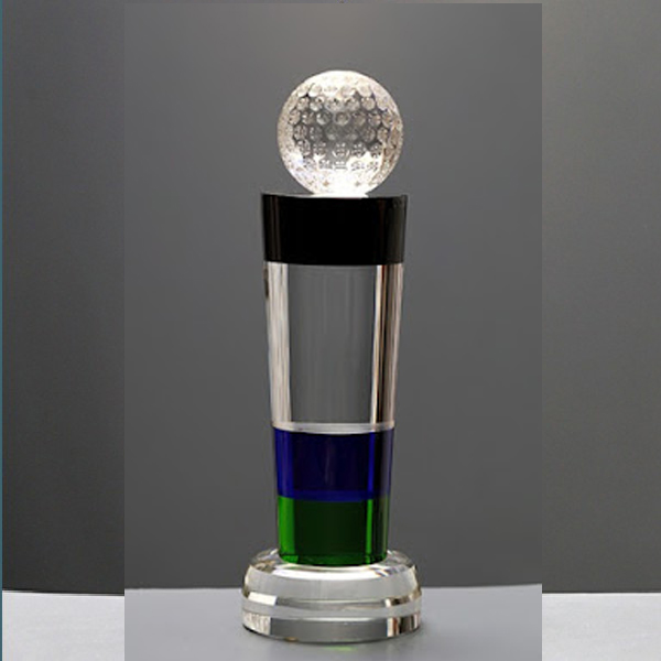 Engraved Globe Crystal Earth Award