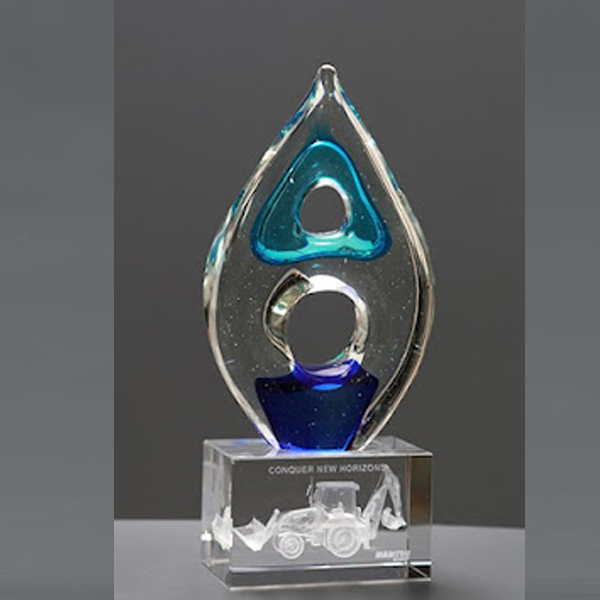 Colored Glass Awards | Unique Glass Trophy